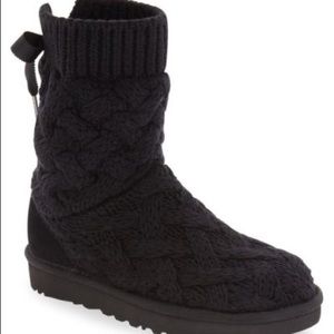 UGG Black Knit Winter Boots
